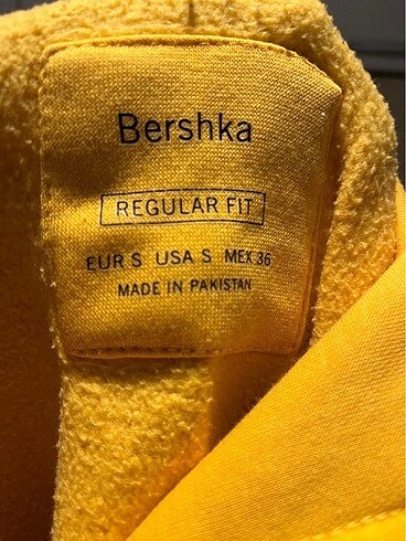 s/m Beden sarı Renk BERSHKA sweatshirt