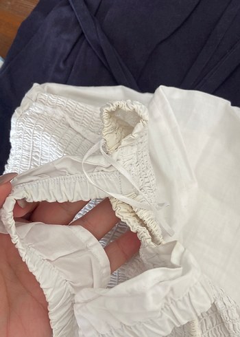 Beyaz Midi astarlı Bohem Elbise - Görsel 3