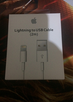 iPhone orjinal sıfır kutusundan 2 metre şarj kablosu