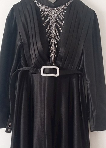 Kadın Siyah Uzun Gotik Abiye Elbise