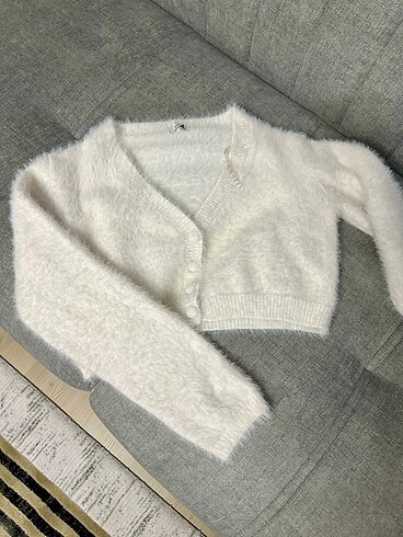 Addax Peluş hırka crop