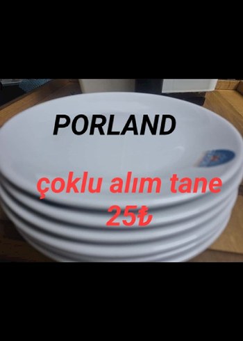 Porland  1 Adet Porland Beyaz Tabak Olculer İcin Bilgi Alabilirsiniz