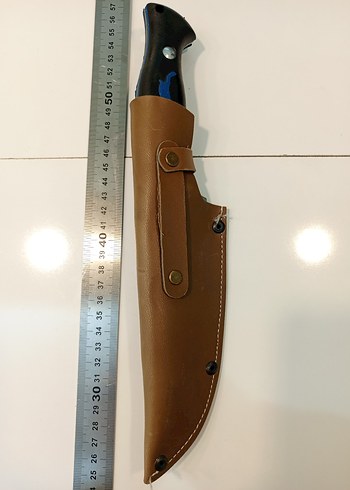Kahverengi Deri Kılıflı Büyük Kamp Bıçağı - Görsel 2