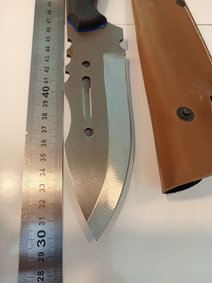 Kahverengi Deri Kılıflı Büyük Kamp Bıçağı - Görsel 5