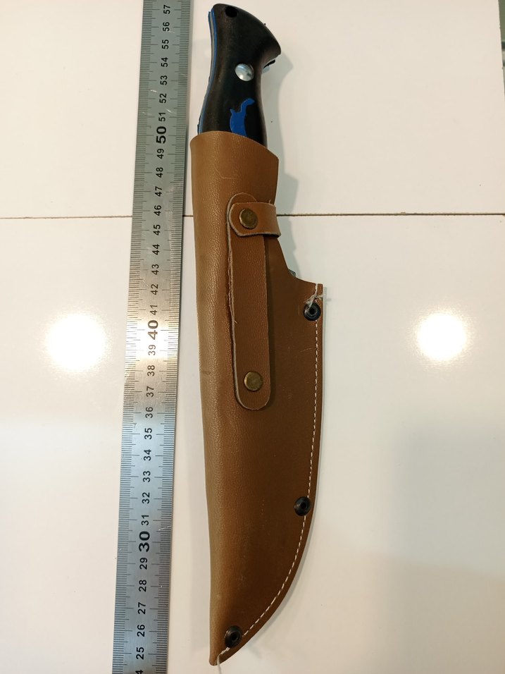 Kahverengi Deri Kılıflı Büyük Kamp Bıçağı - Görsel 2