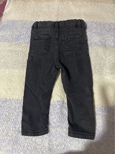 9-12 Ay Beden Kız bebek siyah kot pantolon