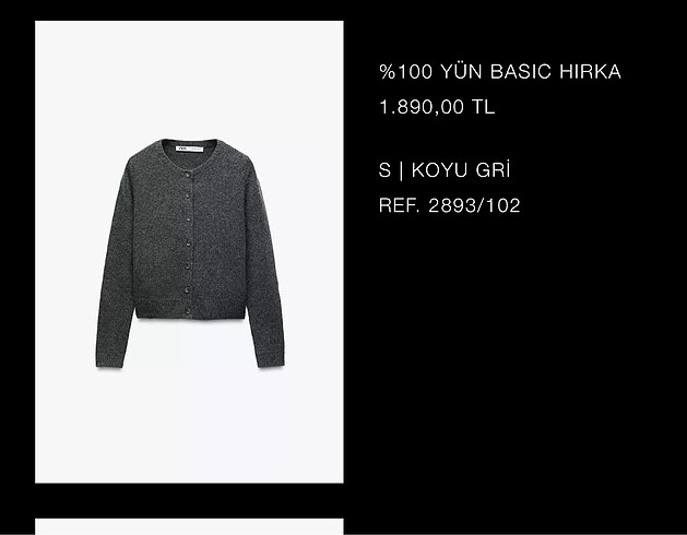 Zara Zara yün hırka