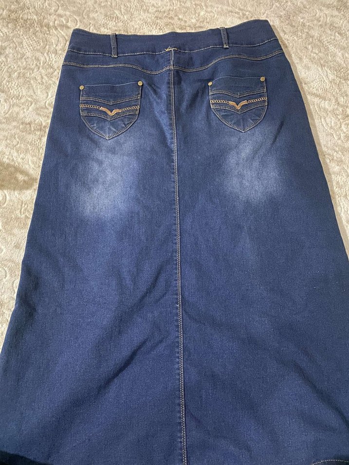 Kadın Midi Kot Etek - Görsel 2