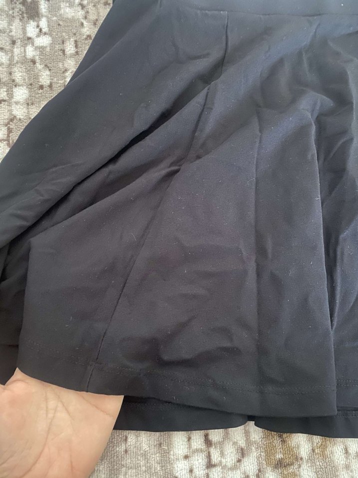 Siyah H&M kadın mini etek pileli - Görsel 3