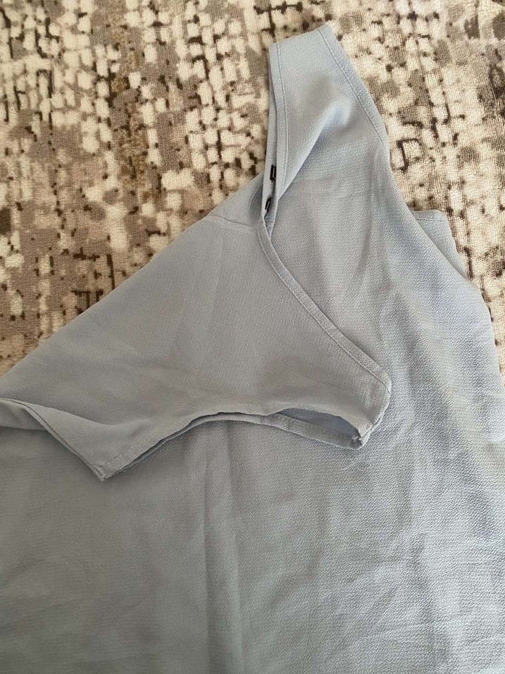 Bebek mavisi kadın bluz - Görsel 3