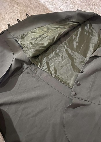 Düğmeli Kadın Haki Yelek - Görsel 3