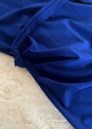 Vatkalı V Yaka Kadın Abiye Elbise - Görsel 6