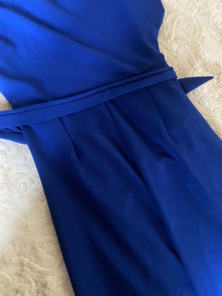 Vatkalı V Yaka Kadın Abiye Elbise - Görsel 3