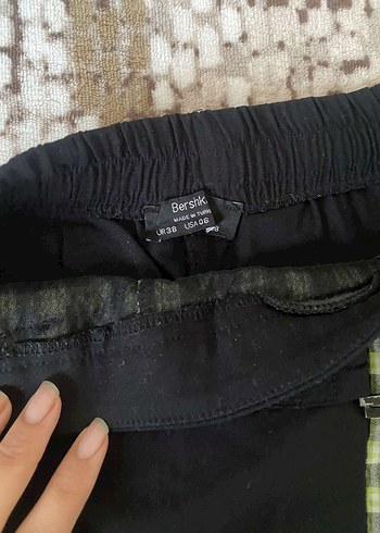 Bershka Ekose Desenli Şortlu Mini Etek - Görsel 6