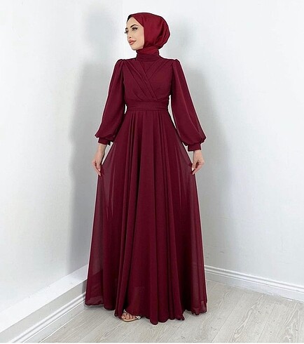 Bordo tesettür abiyeeee