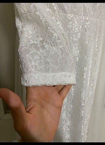 42 Beden beyaz Renk 42 Beden Tül Kuyruklu Beyaz Balık Abiye Nikah Elbisesi