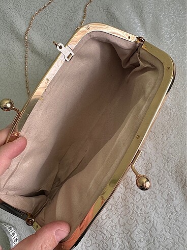 Beden sarı Renk Michael Kors klipsli clutch portföy çanta