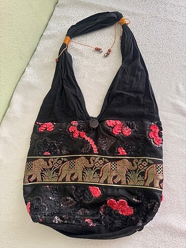 Hippi vintage etnik desen çanta