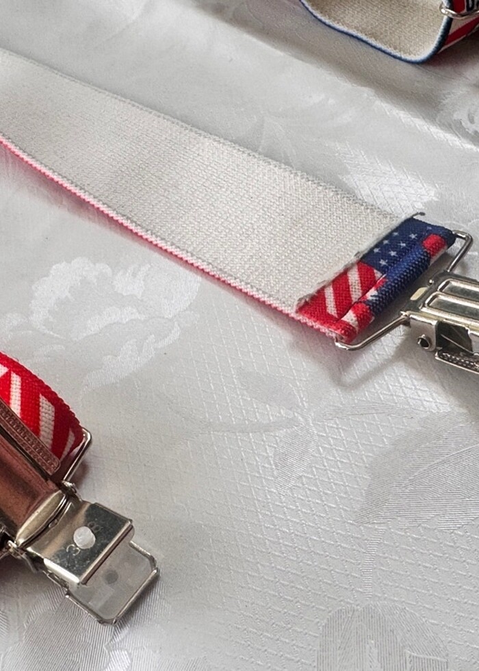 USA bayraklı kartallı pantolon askısı - Görsel 2