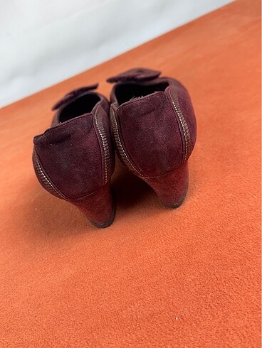 37,5 Beden Bally vintage y2k bordo nubuk süet ayakkabı