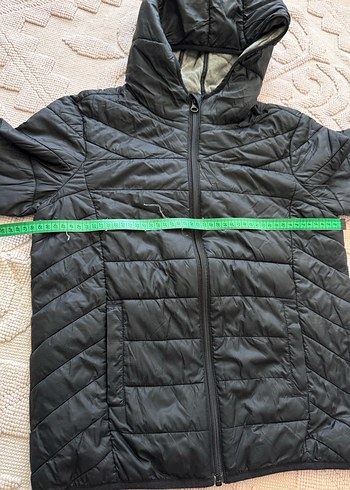 xs Beden gri Renk Mavi Jeans şişme kısa Mont