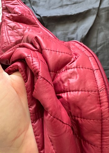 36 Beden bordo Renk Bwest 36 beden Uzun Fermuarlı Kadın Yelek