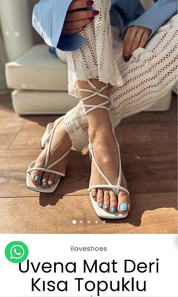 I love shoes Uvena beyaz deri sandalet