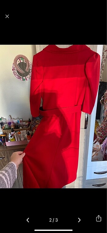 Koton Kırmızı Midi elbise