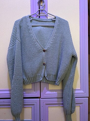 Crop boy hırka