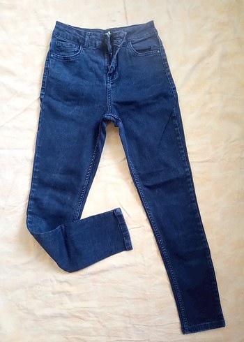 yüksek bel dar paça likralı kot pantolon - Görsel 5