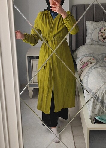 Belden bağlamalı kimono 