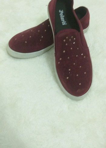 38 Beden bordo Renk Bordo Süet Platform Topuklu Kadın Spor Ayakkabı