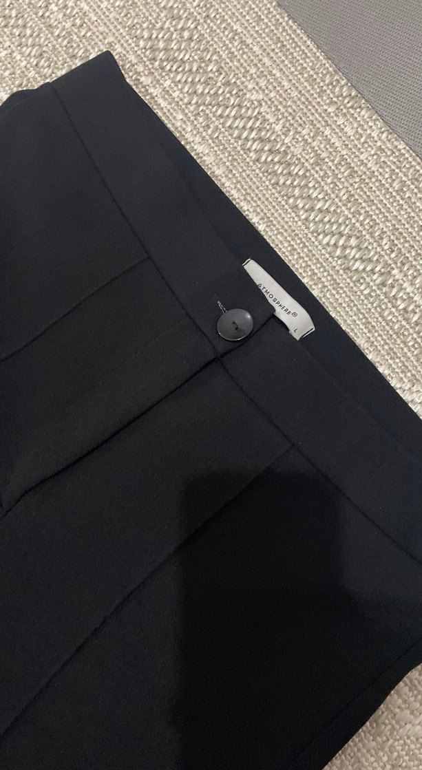 Siyah İspanyol Kumaş Kadın Pantolon - Görsel 2