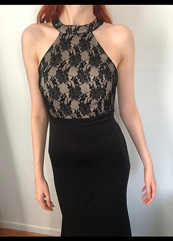 Siyah, ben balık model elbise