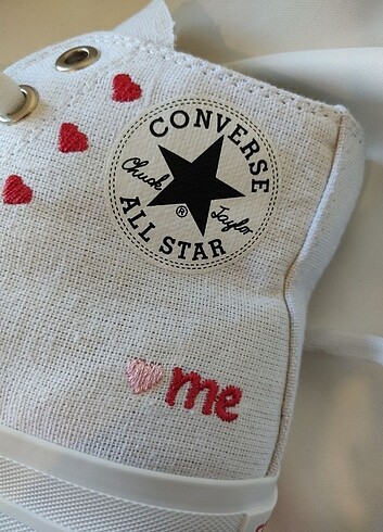 38 Beden beyaz Renk Converse All Star Me kalpli 
