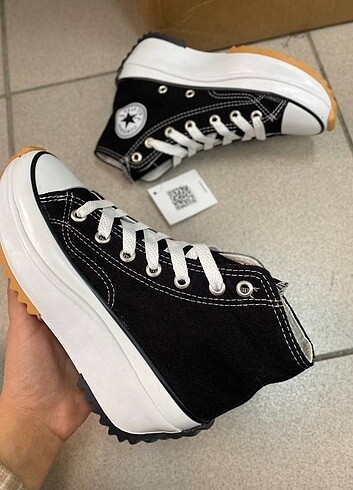 38 Beden siyah Renk Converse Runstar