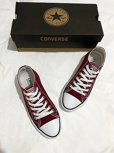 38 Beden bordo Renk Converse All Star Bordo