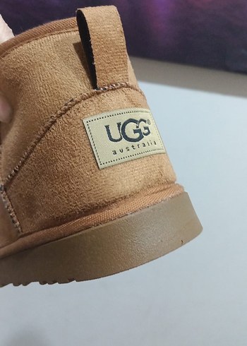 39 Beden camel Renk UGG Bej Süet Tüylü Kadın Bot