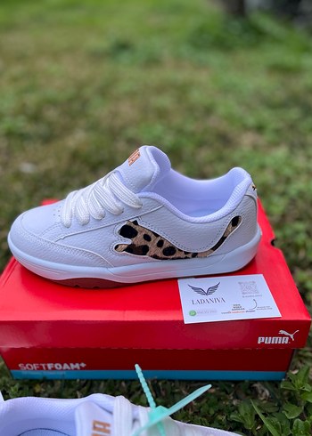 Puma Kadın Beyaz Leopar Desenli Spor Ayakkabı - Görsel 8