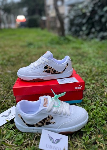 Puma Kadın Beyaz Leopar Desenli Spor Ayakkabı - Görsel 10