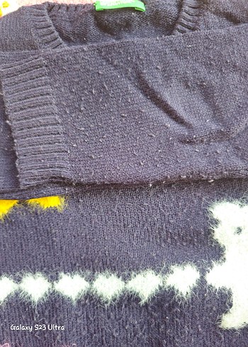 Renkli Ayıcık Desenli Örgü kiz cocuk  Kazak - Görsel 2