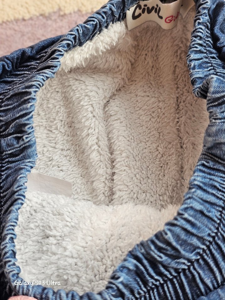 Mavi Bol Kesim Kot Pantolon - Görsel 3