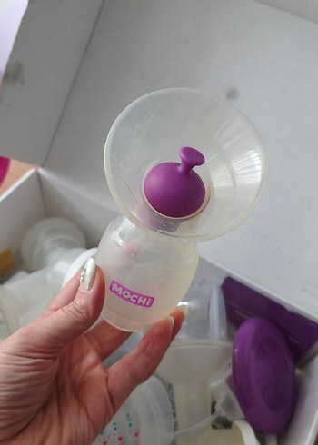 Beyaz Elektrikli Göğüs Pompası Seti mochi dahil - Görsel 3