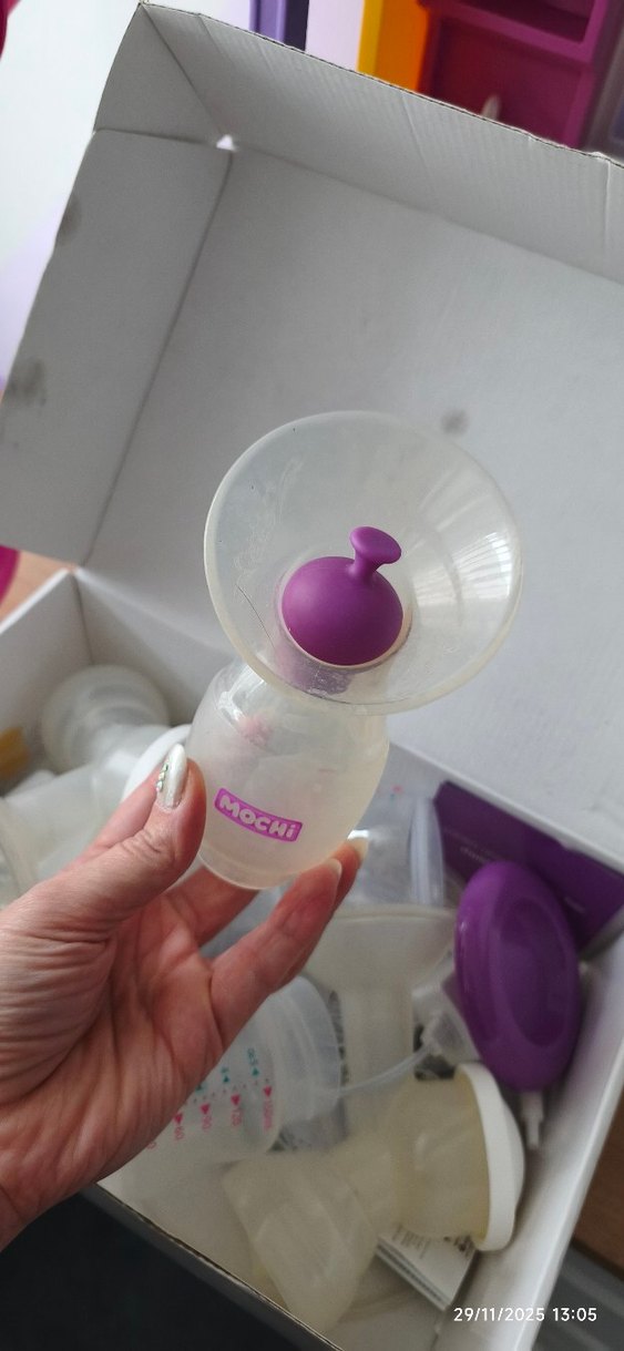 Beyaz Elektrikli Göğüs Pompası Seti mochi dahil - Görsel 3