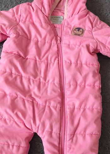 Kız Çocuk Pembe Kapüşonlu Mont - Görsel 2