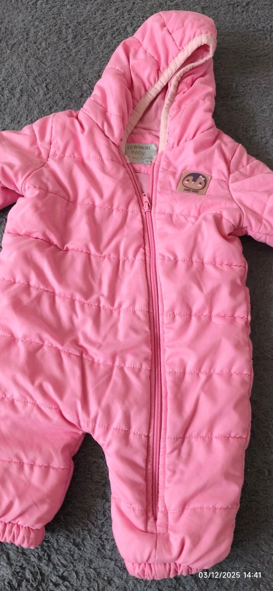 Kız Çocuk Pembe Kapüşonlu Mont - Görsel 2