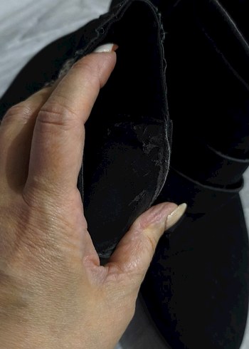 Siyah Süet Tokalı Gotik Kadın Bot bambi - Görsel 5