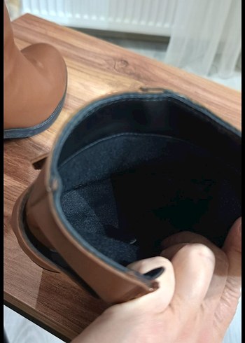 Kahverengi taba Deri Tokalı Kadın Bot - Görsel 2