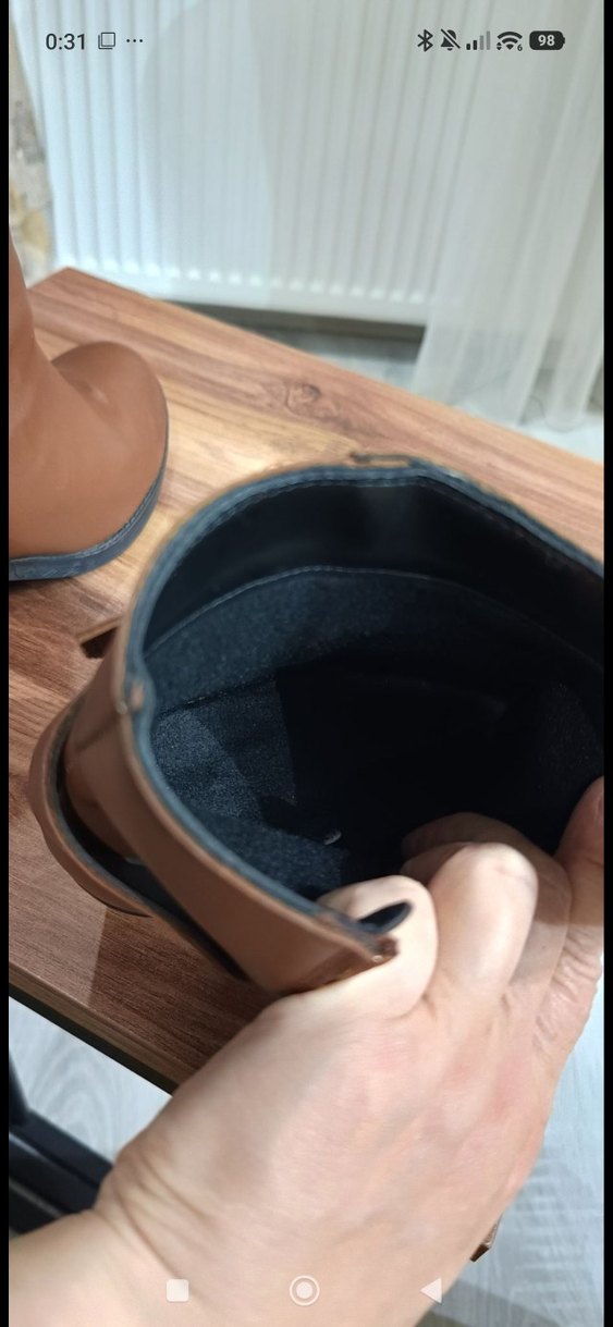 Kahverengi taba Deri Tokalı Kadın Bot - Görsel 2