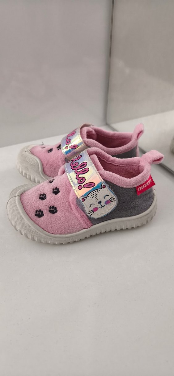 Kız Çocuk Pembe Leopar Desenli Sıcak Terlik - Görsel 2